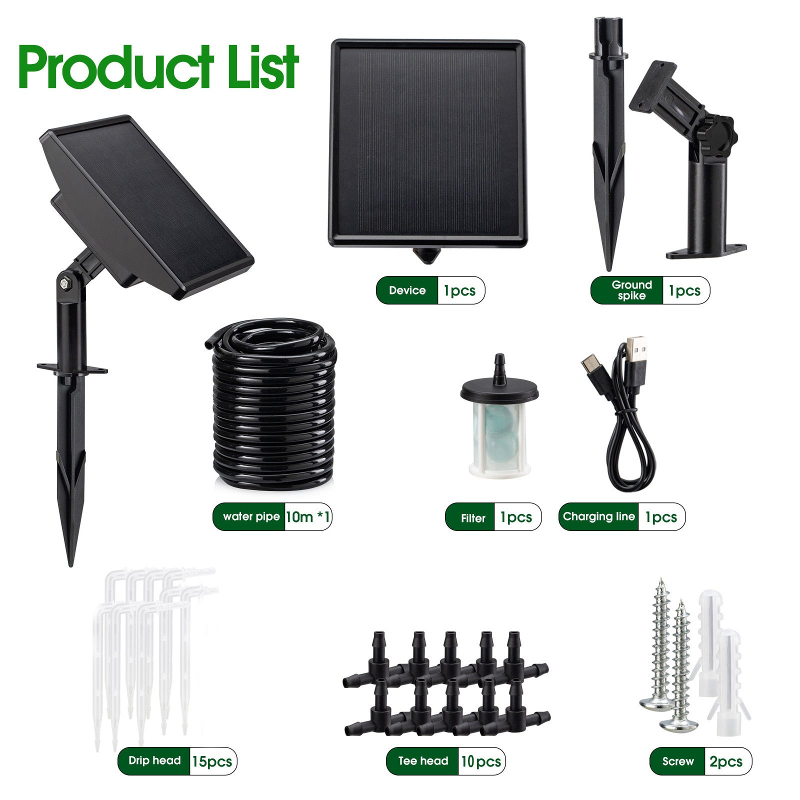 Solar-Powered Automatic Drip Irrigation System for Garden & Potted Plants