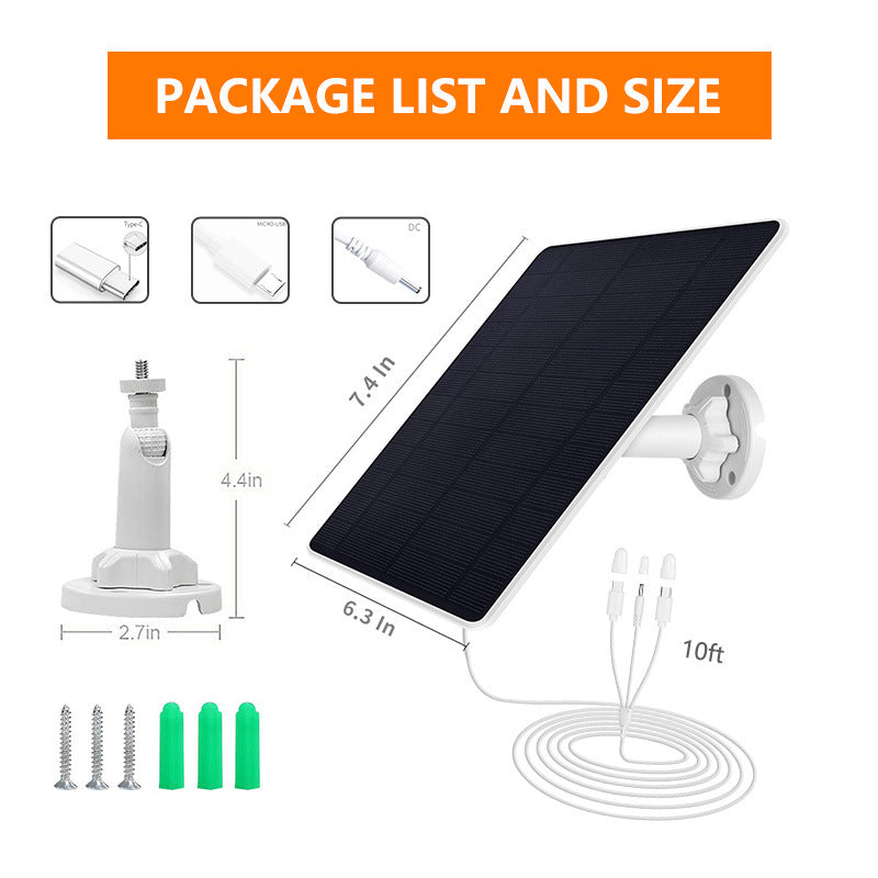 50W Solar Panel for Outdoor Security Cameras